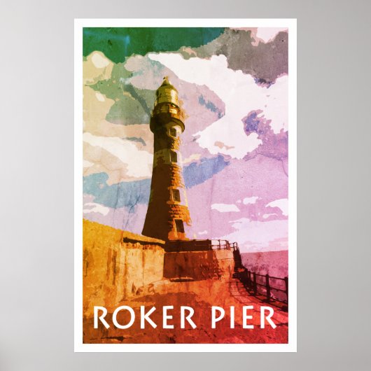 ROKER PIER, SUNDERLAND  Style Poster (Voorkant)