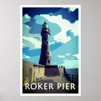 ROKER PIER, SUNDERLAND  Style Poster