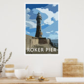 ROKER PIER, SUNDERLAND  Style Poster (Keuken)
