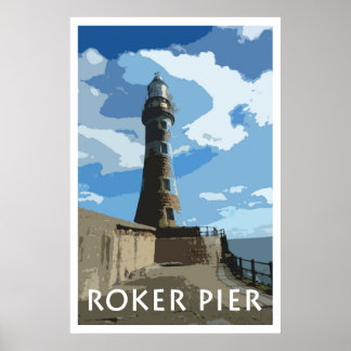 ROKER PIER, SUNDERLAND  Style Poster
