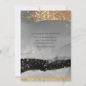 Rokergrijs en zwart mousserend goud met moderne br kaart (Achterkant)