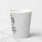 Rokergrijs- en zwarte boeken & Booze-halloween-par Papieren Bekers (Links)