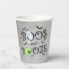 Rokergrijs- en zwarte boeken & Booze-halloween-par Papieren Bekers