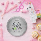 Rokergrijs- en zwarte boeken & Booze-halloween-par Papieren Bordje (Feest)