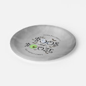 Rokergrijs- en zwarte boeken & Booze-halloween-par Papieren Bordje (Gekanteld)