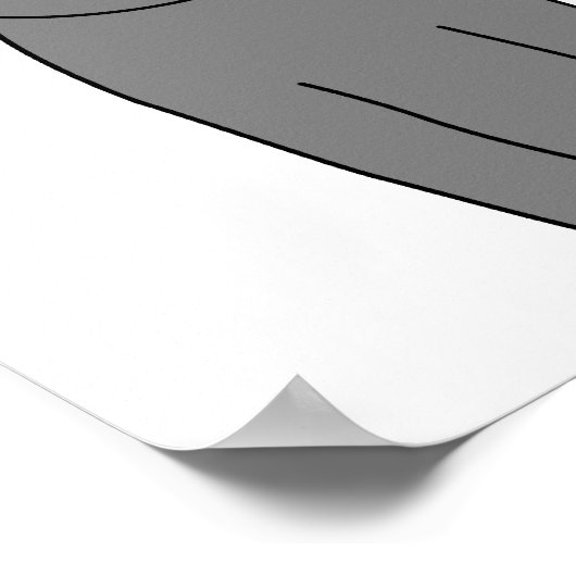 Rokergrijze cartoon. poster (Hoek)