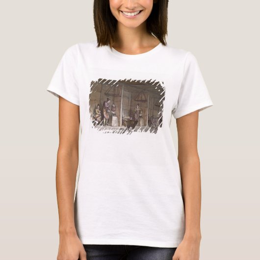 Rokerhuis in Groenland (kleurengraving) T-shirt (Voorkant)