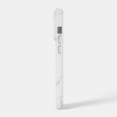 Rokerig grijze marmeren spiraal iPhone hoesje (Linkerkant)