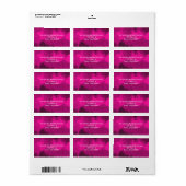 Rokerig roze en zwart etiket (Full Sheet)