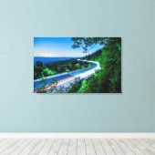 rokerige bergen canvas afdruk (Insitu (Houten vloer))