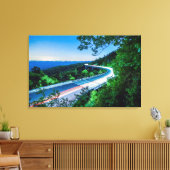 rokerige bergen canvas afdruk (Insitu (Woonkamer))