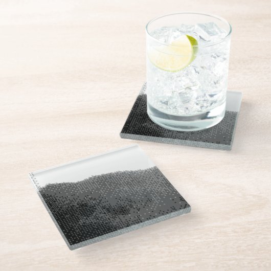 rokerige bergen glazen onderzetter (Schuin)