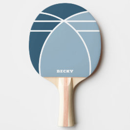 Rokerige Blauwe Gepersonaliseerde Ping Pong Bat Tafeltennisbatje