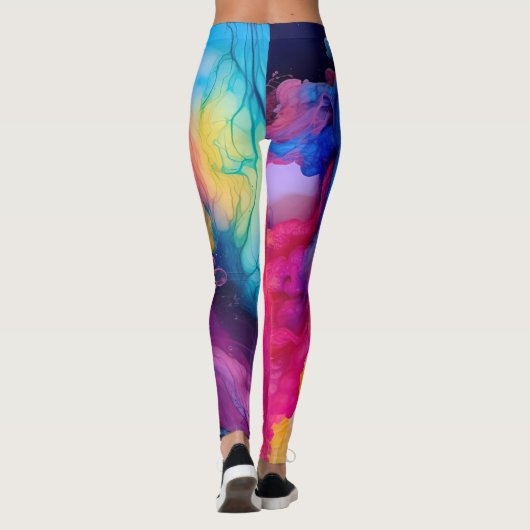 Rokerige felgekleurde Leggings (Achterkant)