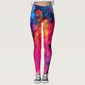 Rokerige felgekleurde Leggings (Voorkant)