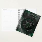 Rokerige Smaragd Stier Timing Citaat Ontwerp Planner (Display)