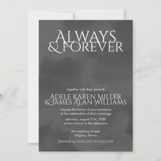 Rokerige Waterverf | Altijd en voor altijd | Bruil Kaart (Voorkant)