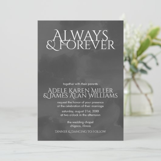 Rokerige Waterverf | Altijd en voor altijd | Bruil Kaart (Staand voorkant)