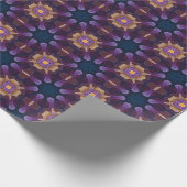 Rokerige Waterverf Paars blauw en roompatroon Cadeaupapier (Hoek)