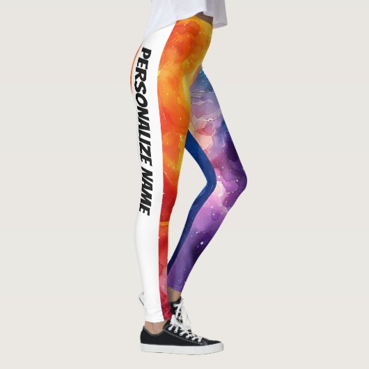 Rokerige Waterverf PERSONALISEREN Leggings (Rechts)