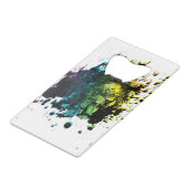Rokerluis en regenboog Abstract Creditkaart Flessenopener (Voorkant Gekanteld)