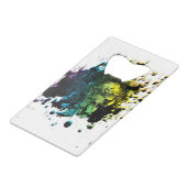 Rokerluis en regenboog Abstract Creditkaart Flessenopener (Achterkant Gekanteld)