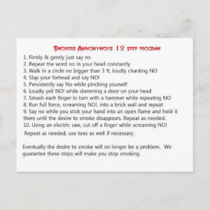 Rokers 12 stappen briefkaart