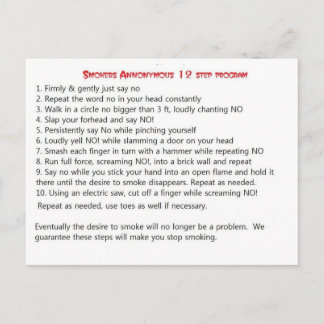 Rokers 12 stappen briefkaart