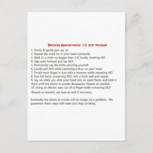 Rokers 12 stappen briefkaart