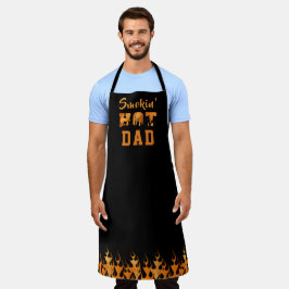 ROKIN' HOT DAD Barbeque Smoker Flames Schort