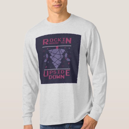 Rokin rond de ondersteboven mannen met lange mouwe t-shirt (Voorkant)