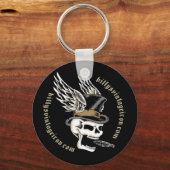 Rokin' Skull Wings Sleutelhanger (Voorkant)