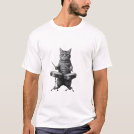 Rokin zwarte kat _ Grappige kat Muziek Liefhebber T-shirt
