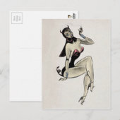 Roking Devil Girl Briefkaart (Voorkant / Achterkant)