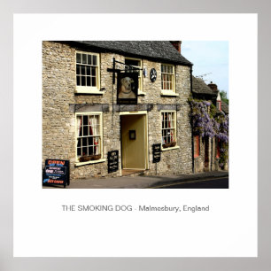 Roking Dog Pub Malmesbury, Engeland Poster