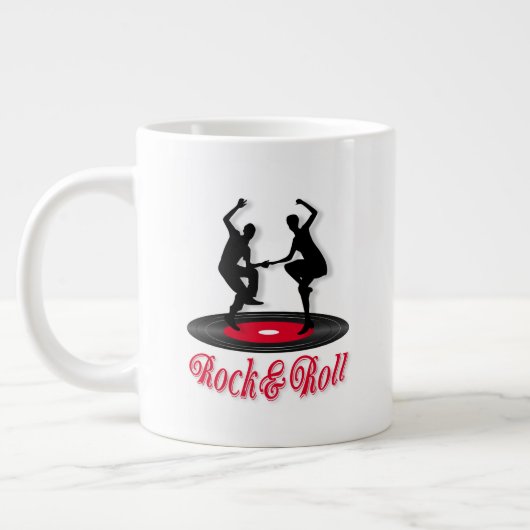 Rokken en rollen grote koffiekop (Links)