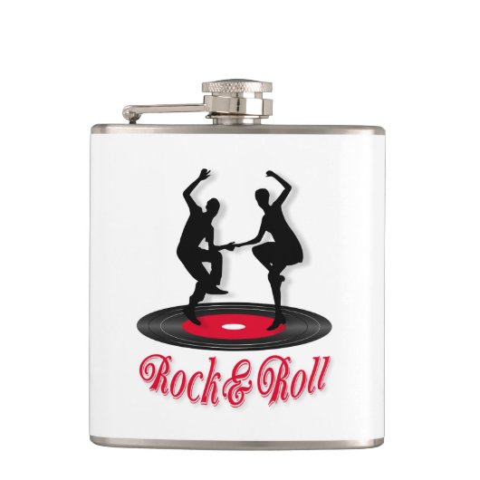 Rokken en rollen heupfles (Voorkant)