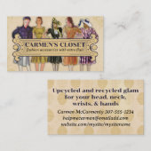 rokken met rokken voor mode, met achterzijde naaiw visitekaartje (Voorkant / Achterkant)