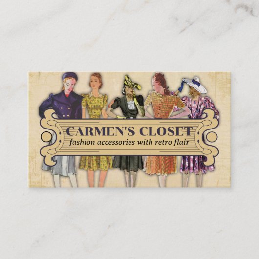 rokken met rokken voor mode, met achterzijde naaiw visitekaartje (Voorkant)