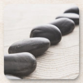 Rokken op zand bier onderzetter (Voorkant)