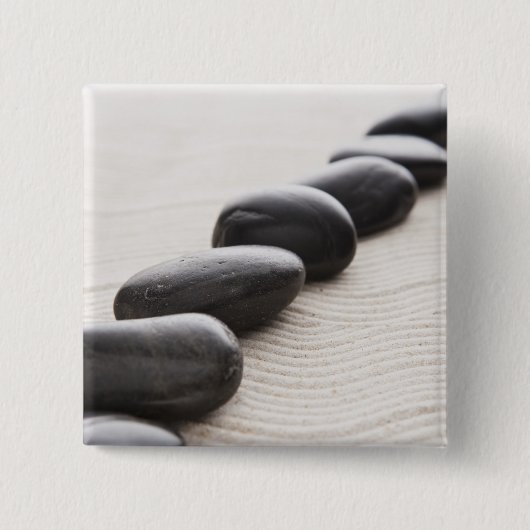 Rokken op zand vierkante button 5,1 cm (Voorkant)