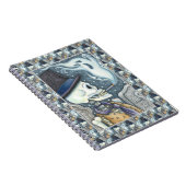 ROKSKELETON MET GHOSTS IN SPOOKY-CEMETERS NOTITIEBOEK (Rechterzijde)