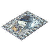 ROKSKELETON MET GHOSTS IN SPOOKY-CEMETERS NOTITIEBOEK (Linkerzijde)