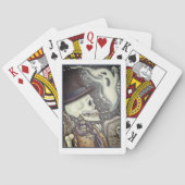 ROKSKELETON MET GHOSTS IN SPOOKY-CEMETERS POKERKAARTEN (Achterkant)