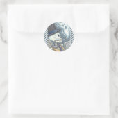 ROKSKELETON, STICKERS VOOR CEMETERS, BLAD RAND (Tas)