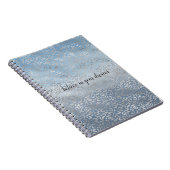 Roky Blue Ombre Waterverf Silver Leopard Print Notitieboek (Rechterzijde)