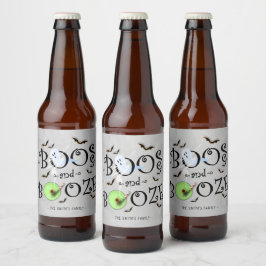 Roky Grey Boos & Booze Halloween Party Bier Etiket