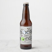 Roky Grey Boos & Booze Halloween Party Bier Etiket (Voorkant)