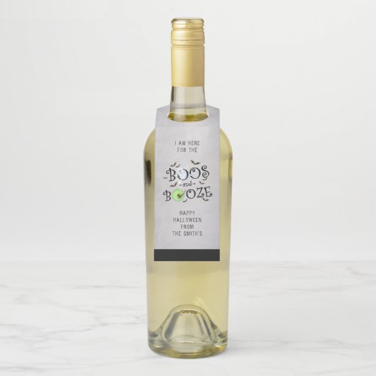 Roky Grey Boos & Booze Halloween Party Flessenhanger (Op fles)