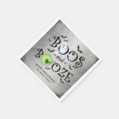 Roky Grey Boos & Booze Halloween Party Servet (Hoek)